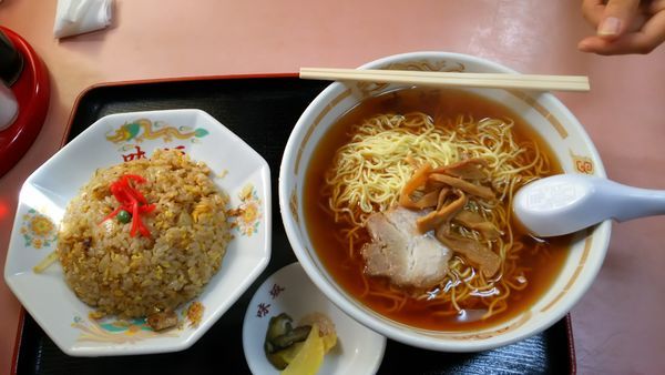 「半チャンラーメンセット」@味坂の写真