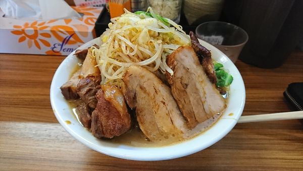「◯そば 麺300g 肉増し」@麺家ひまりの写真