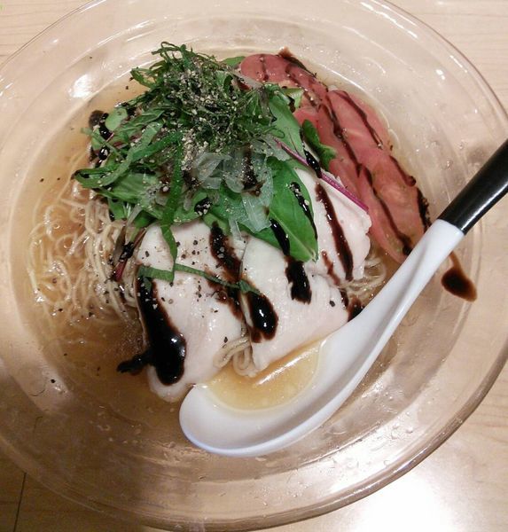 「【限定】冷やし煮干しそば　８５０円」@麺屋Mの写真