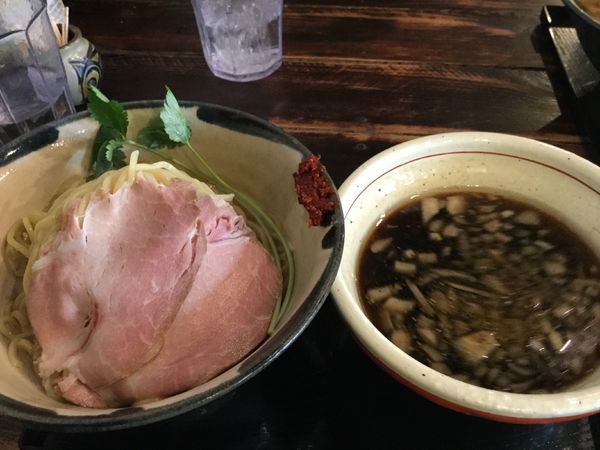 「つけそば（梅こぶ茶風味）700円」@仮麺中(ぬちぐすい)の写真