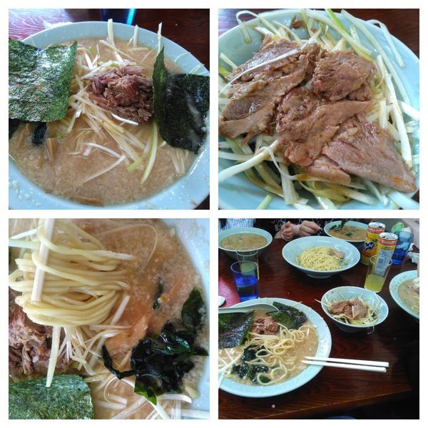 「ネギらーめん（太麺に変更）＋中盛り＋ネギチャーシュー丼」@ラーメンショップ 牛久結束店の写真