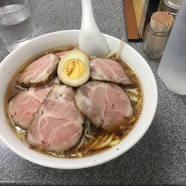 「チャーシュー麺＋大盛」@中華麺店 喜楽の写真