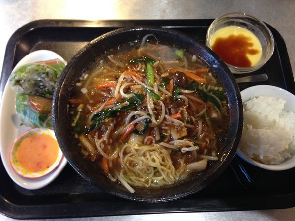「もやしあんかけ麺(本日の湯麺セット)」@アジアンヒートの写真