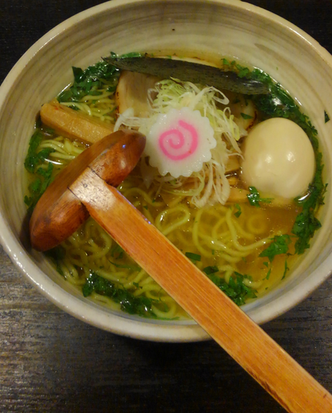 「しそそば 細麺 煮玉子」@中華そば 花菱の写真