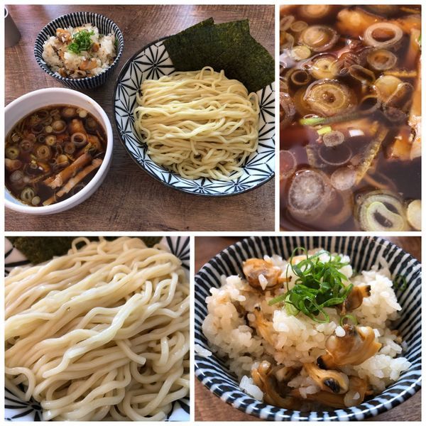 「魚介中華つけめん + アサリの炊き込みご飯」@Ramen611の写真