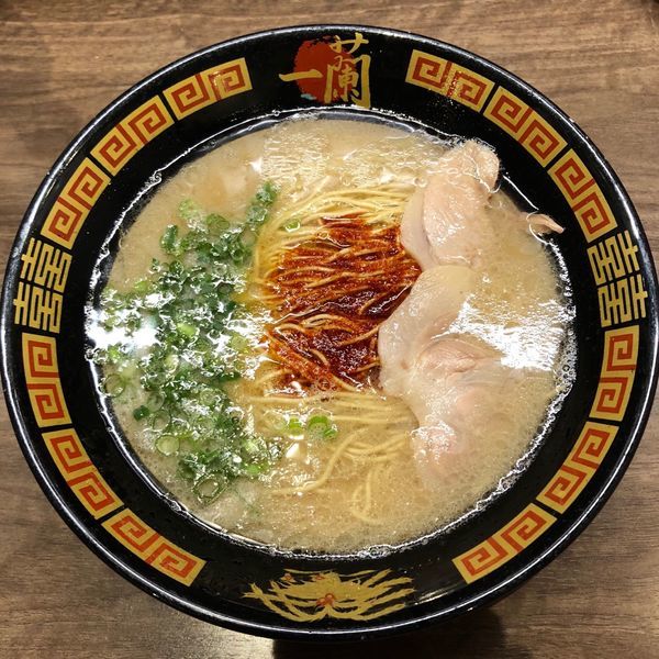 「天然とんこつラーメン (790円)」@一蘭 太宰府店の写真