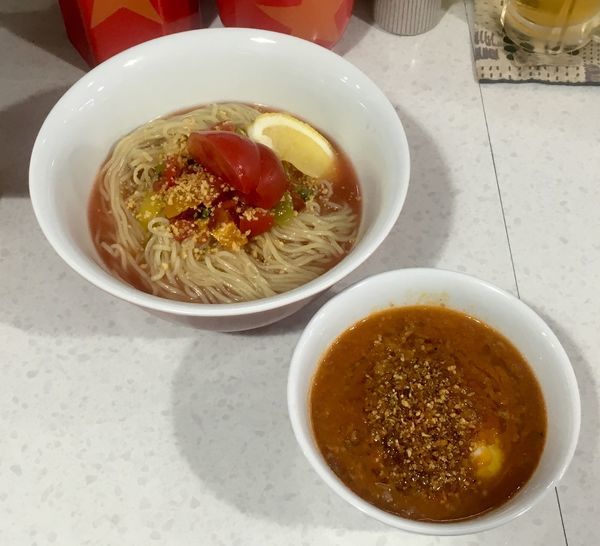 「長崎産西海トマトと7種類のトマトのボロネーゼのつけ麺」@ラーメン星印の写真