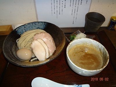 「濃厚つけ蕎麦　大盛り（玉子）」@つけ蕎麦 尚念の写真