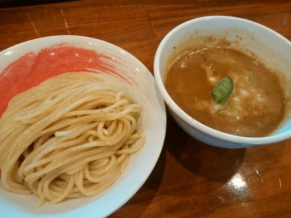「【限定】ジェノバの風つけそば850円」@麺処 諭吉の写真