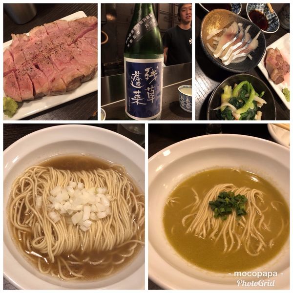 「煮干しそば＆牡蠣そば」@灰汁中華 丿貫 福富町本店の写真