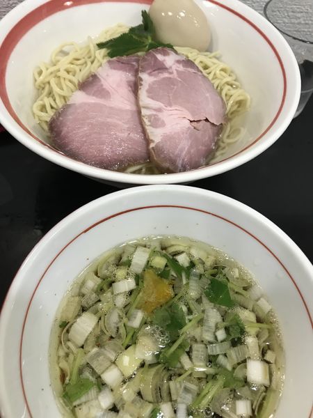 「アゴ細つけ麺　味玉」@自家製麺SHINの写真