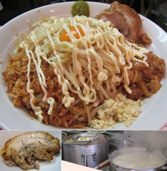 「ラーメン汁なし 700円（油少なめ・カラメ・ラー油以外全部）」@麺屋 味方の写真