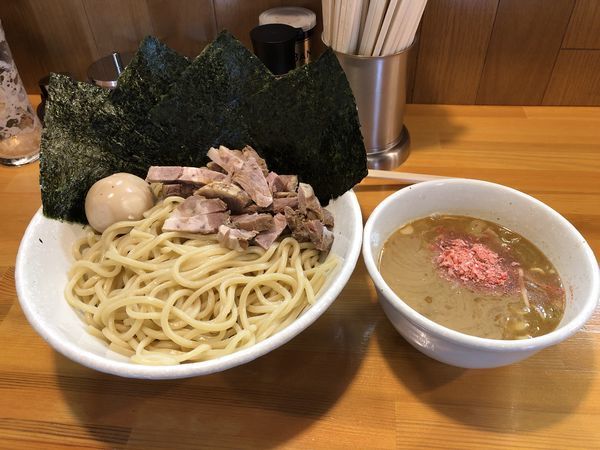 「【4周年限定】チャーシューつけ麺+海苔+ビール」@麺屋 永太の写真