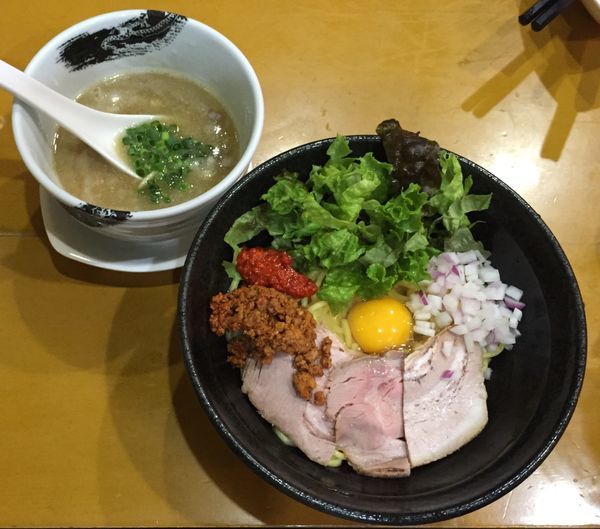 「辛玉まぜつけ麺900円他」@麺屋 扇 SENの写真
