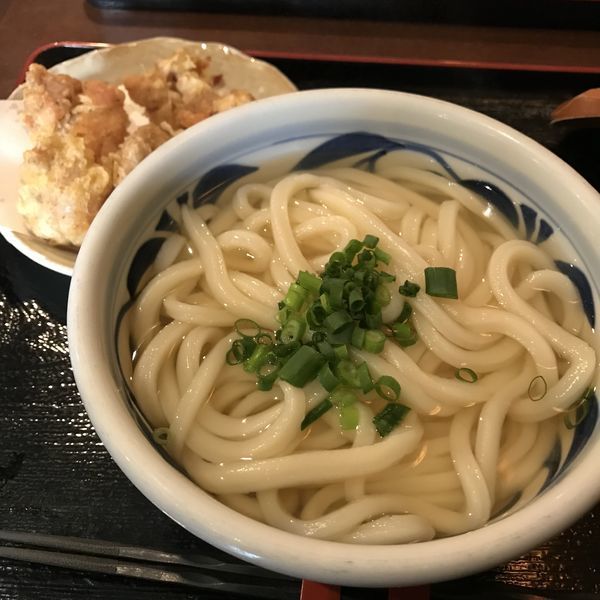 「かけ（小）（￥500）＋かしわ天（￥400）」@讃岐うどん 蔵之介の写真