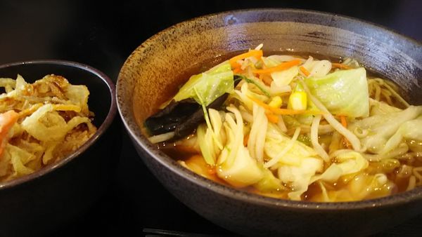 「野菜たっぷり中華そばセット」@ゆで太郎 東松山新郷店の写真