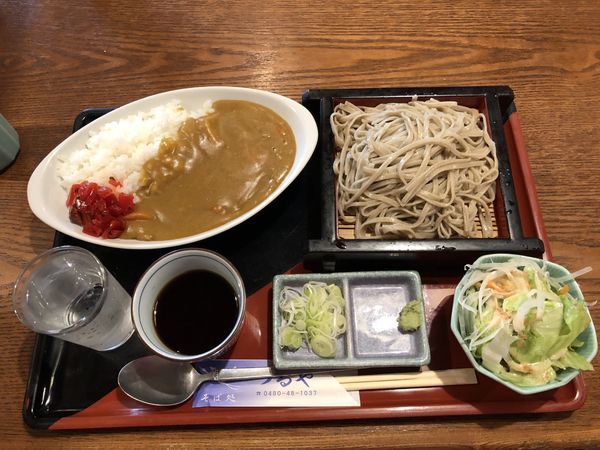 「カレーライスセット 918円」@自家製石臼挽き そば処 つるやの写真