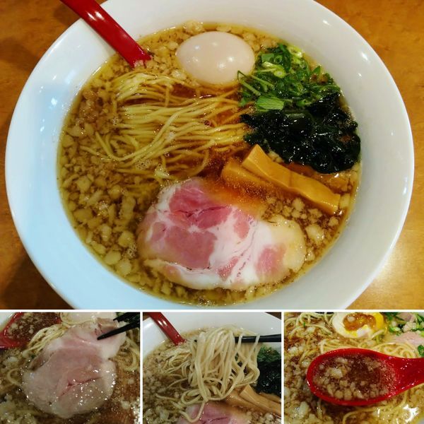 「出汁オールスター(GW限定)＋背脂＆味玉＝930円」@麺屋 紅の写真