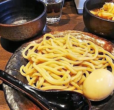 「味玉つけ麺（150g）＋辛味ネギ（1,000円）」@麺屋 一路の写真
