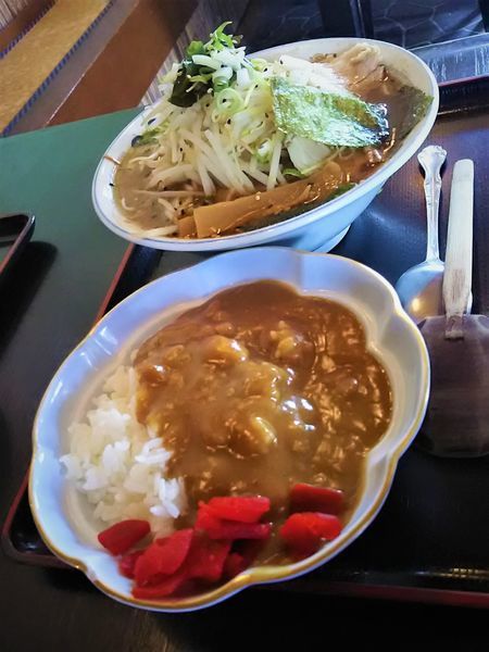 「（しょうゆ）とんこつらーめん カレーセット 並￥630」@増味家の写真