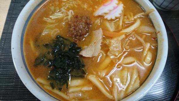 「辛味噌煮込みうどん」@㐂伝の写真