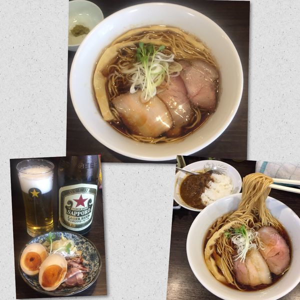 「醤油ラーメン680円他」@かしわぎの写真