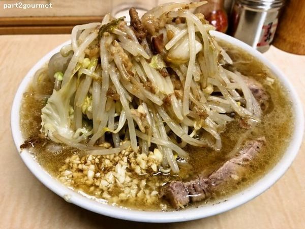 「小ラーメン 「ニンニクアブラカラメ」(700円)」@ラーメン二郎 京成大久保店の写真