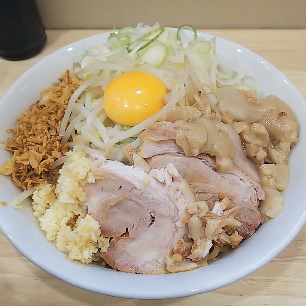 「ラーメン＋油そば（魚粉以外）＋辛味」@ラーメン 他力也の写真