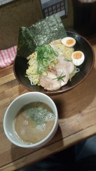「塩つけ麺（大盛・フルトッピング+海苔３枚＜クーポン＞）８００」@我羅奢の写真