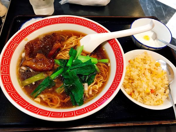 「パーコー麺セット」@蘭氏食苑 浅草橋本店の写真