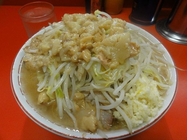 「ラーメン750円　ニンニク　脂」@ラーメン二郎 松戸駅前店の写真