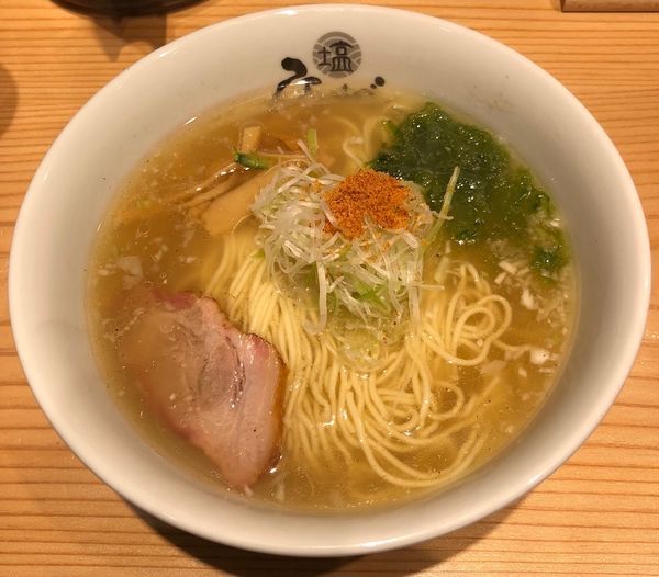 「塩ラーメン（￥750）」@塩らーめん専門 ひるがお 人形町店の写真