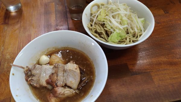 「蓮エビ小つけ麺+ブタ入り」@蓮爾 新町一丁目店の写真