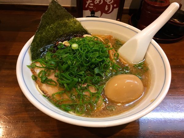 「味玉そば＋ねぎ増し」@中華そば むらさき山の写真