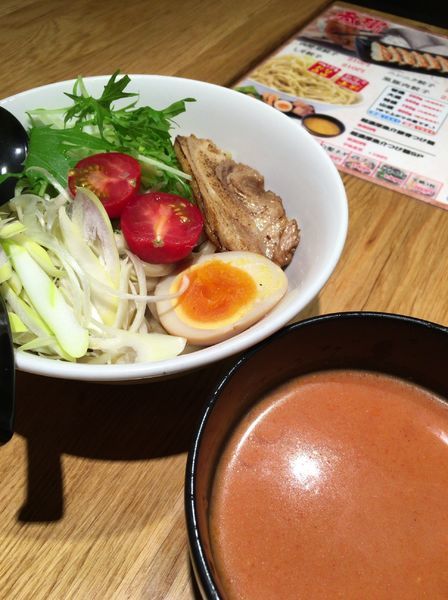 「【期間限定】エビトマトつけ麺８５０円」@横浜家系らーめん 春樹 中村橋店の写真
