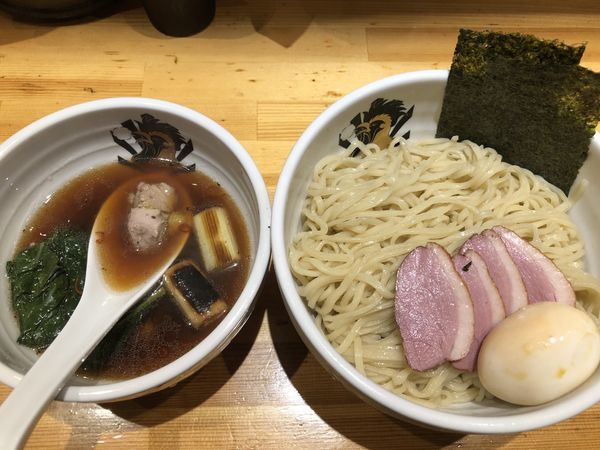 「特製鴨中華つけそば（醤油）＋大盛」@満鶏軒の写真