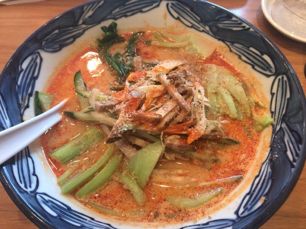 「ねぎチャーシュー担々麺 小ライスセット 900円」@向陽飯店の写真