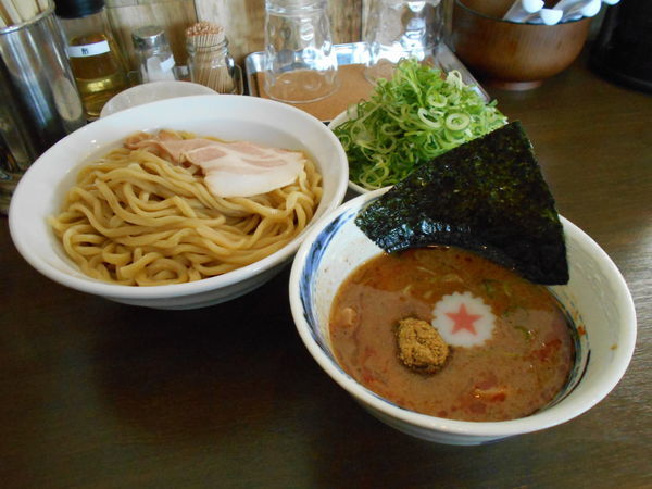 「九条ねぎ 濃厚魚介辛つけめん(中辛・大盛り)」@全開マグちゃんの写真