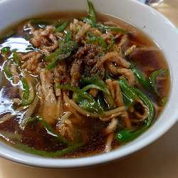 豚肉細切りそば