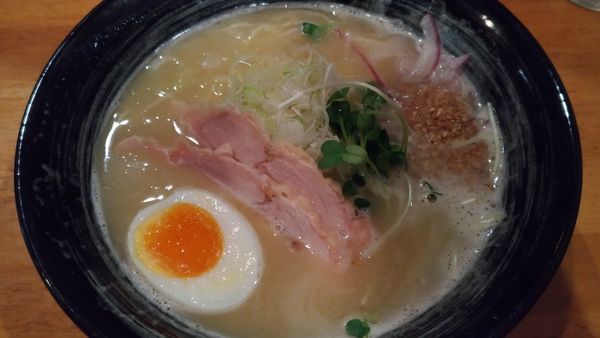 「鶏の塩らーめん　黄」@鶏塩 堂の浦 富田町店の写真