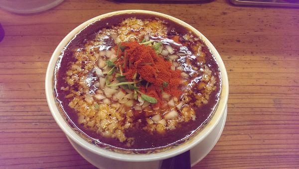 「背脂咖喱麻婆麺、大盛」@辛っとろ麻婆麺 あかずきんの写真