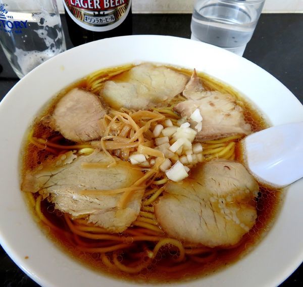 「チャーシュー麺（700円）＋キリンラガー」@初富士の写真