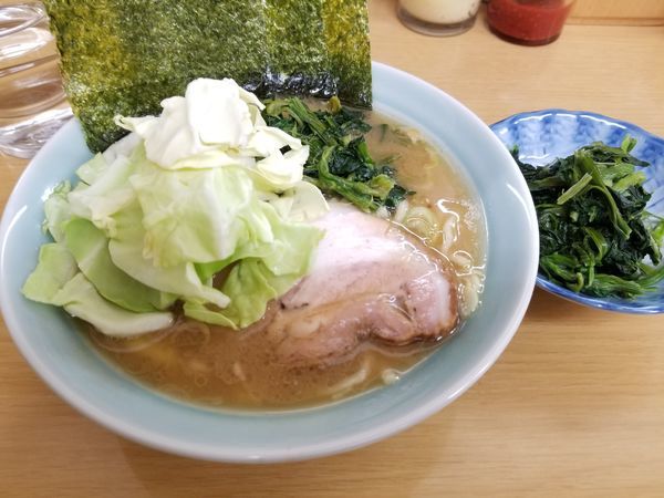 「ラーメン　ほうれん草トッピング」@きら家の写真