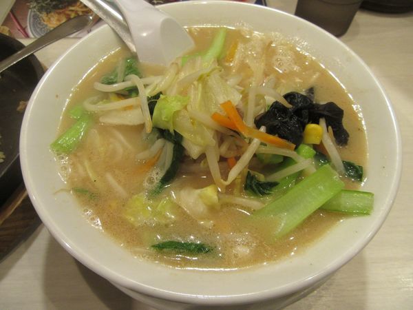 「青菜野菜ちゃんぽん炒飯餃子セット（１０９０円）」@丸源ラーメン 土浦店の写真