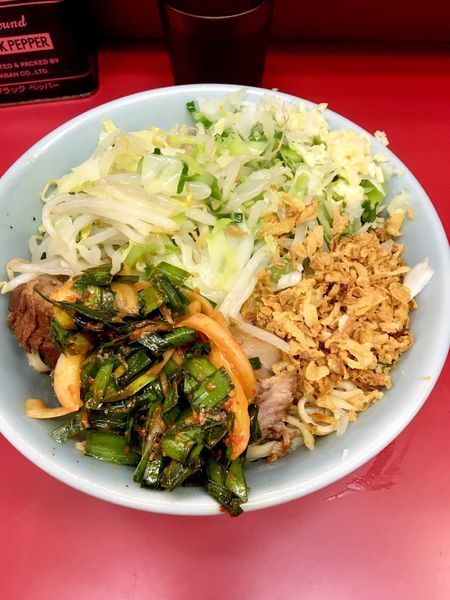 「ネギ汁なし」@ラーメン二郎 中山駅前店の写真