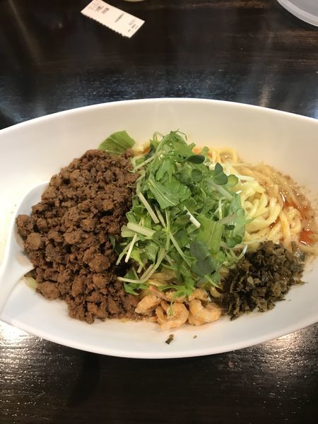 「汁なし坦々麺」@四川担担麺 阿吽 浅草店の写真