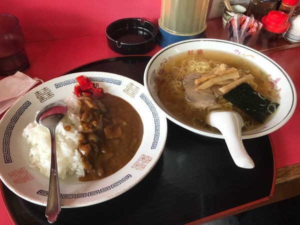 「カレーラーメンセット」@中華料理 紅蘭の写真