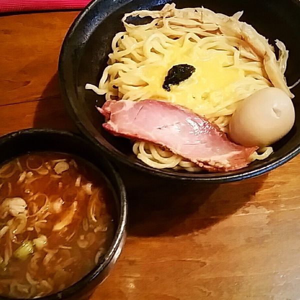 「【数量限定】春の清湯つけそば　８５０円＋味玉」@はりけんラーメンの写真