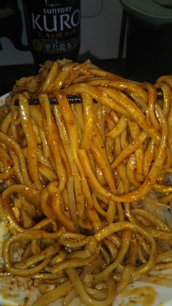 「辛い小汁なし」@麺屋 歩夢の写真