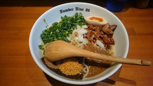 「油そば＋半ライス」@麺Dining Number Nine 09の写真